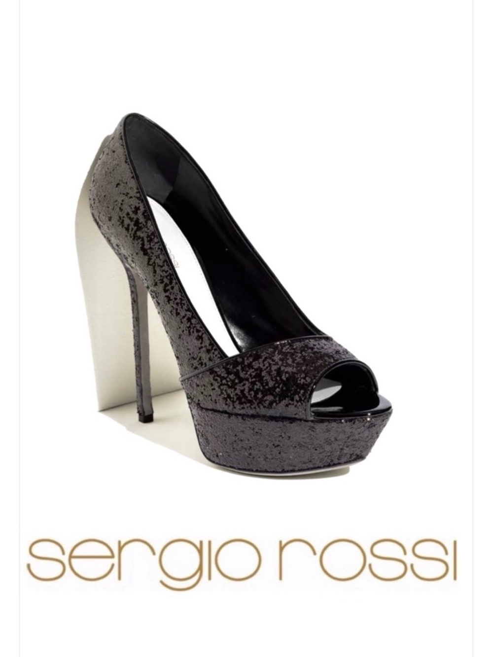 SERGIO ROSSI Boston Peeptoe Platform Pump